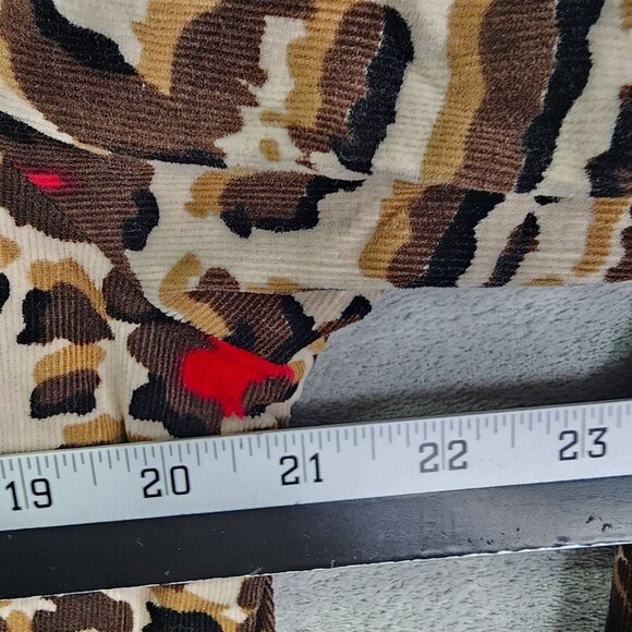 Womens Charter Club Leopard Print Corduroy Jacket Button Front Long Sleeves L - Picture 8 of 10